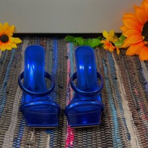 Elegant Blue Women's Heels